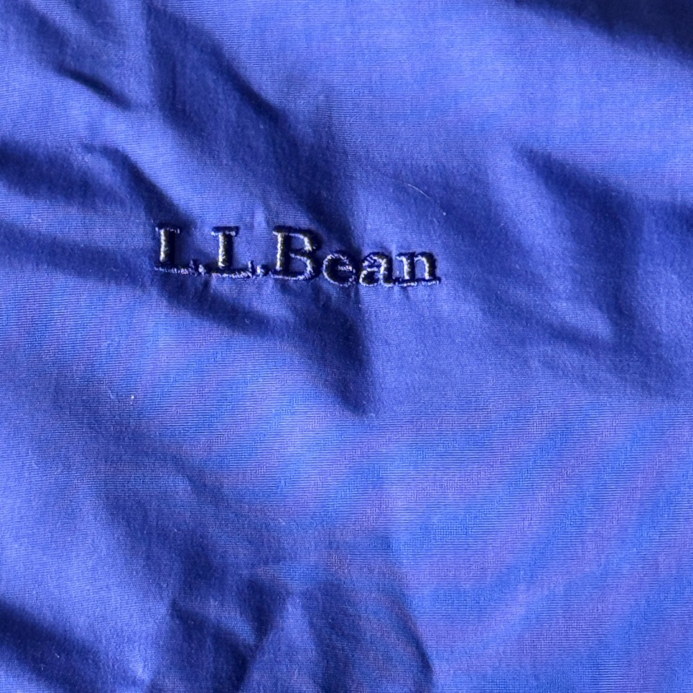 LL Bean Warm Up Jacket Mens XL Tall Blue Fleece Lined Full Zip Bomber 0UF44 - Picture 3 of 8